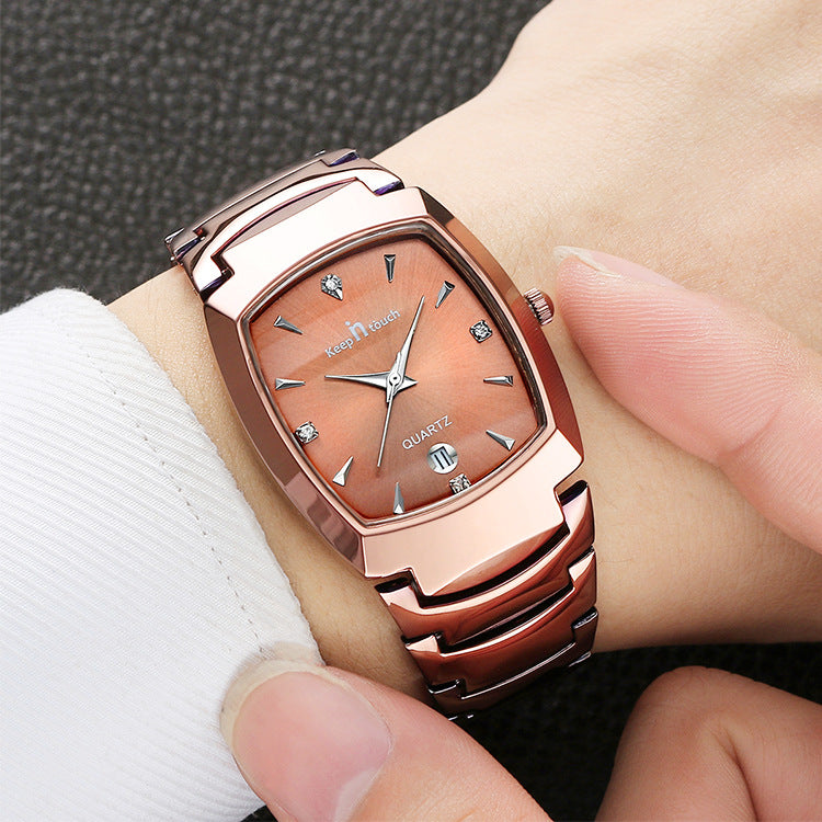 Ladies Tungsten Steel Couple Watch