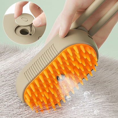 Cat and Dog Steam Brush Electric Spray For Massage and Pet Grooming