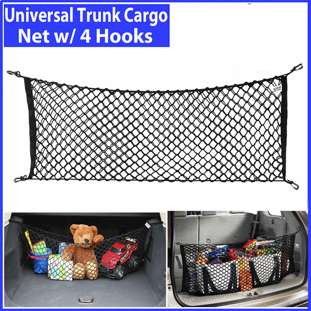 Trunk CARGO NET Nylon Elastic Mesh Organizer