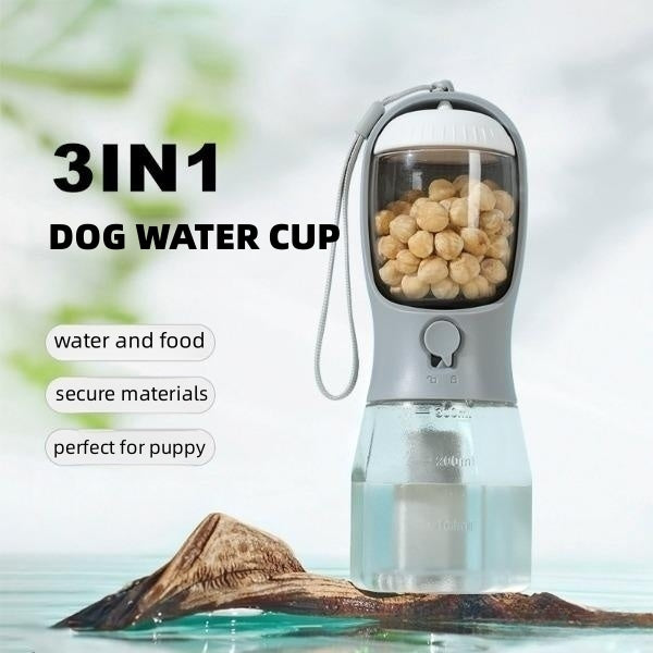 Pet Water Cup Three-in-one Portable Small Multi-functional Cup