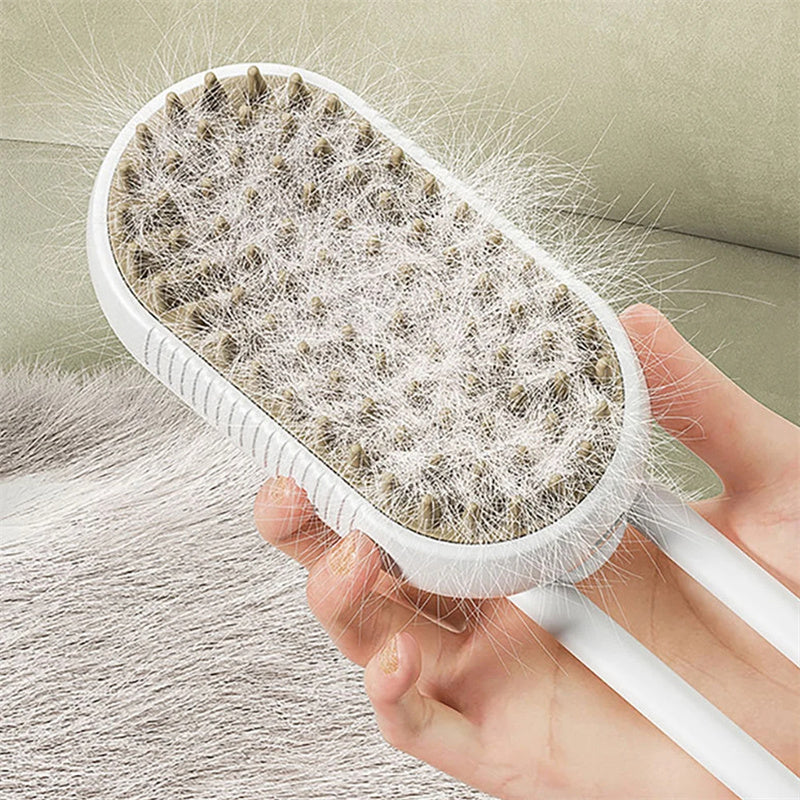 Cat and Dog Steam Brush Electric Spray For Massage and Pet Grooming